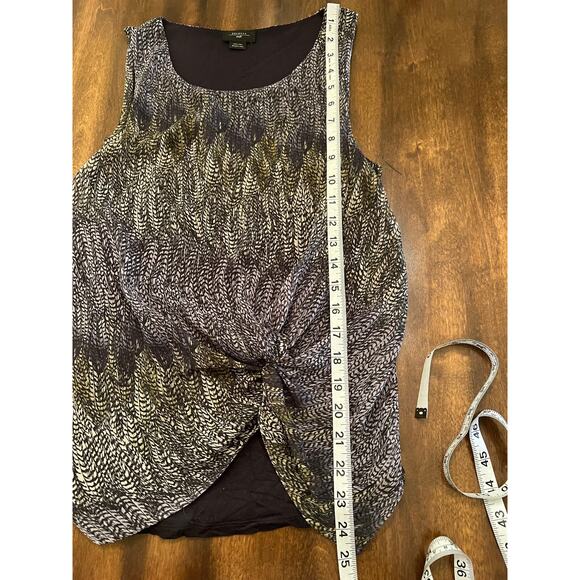 Anthropologie Deletta Women's Sleeveless Knotted Abstract Boho Blouse Small - Picture 6 of 6